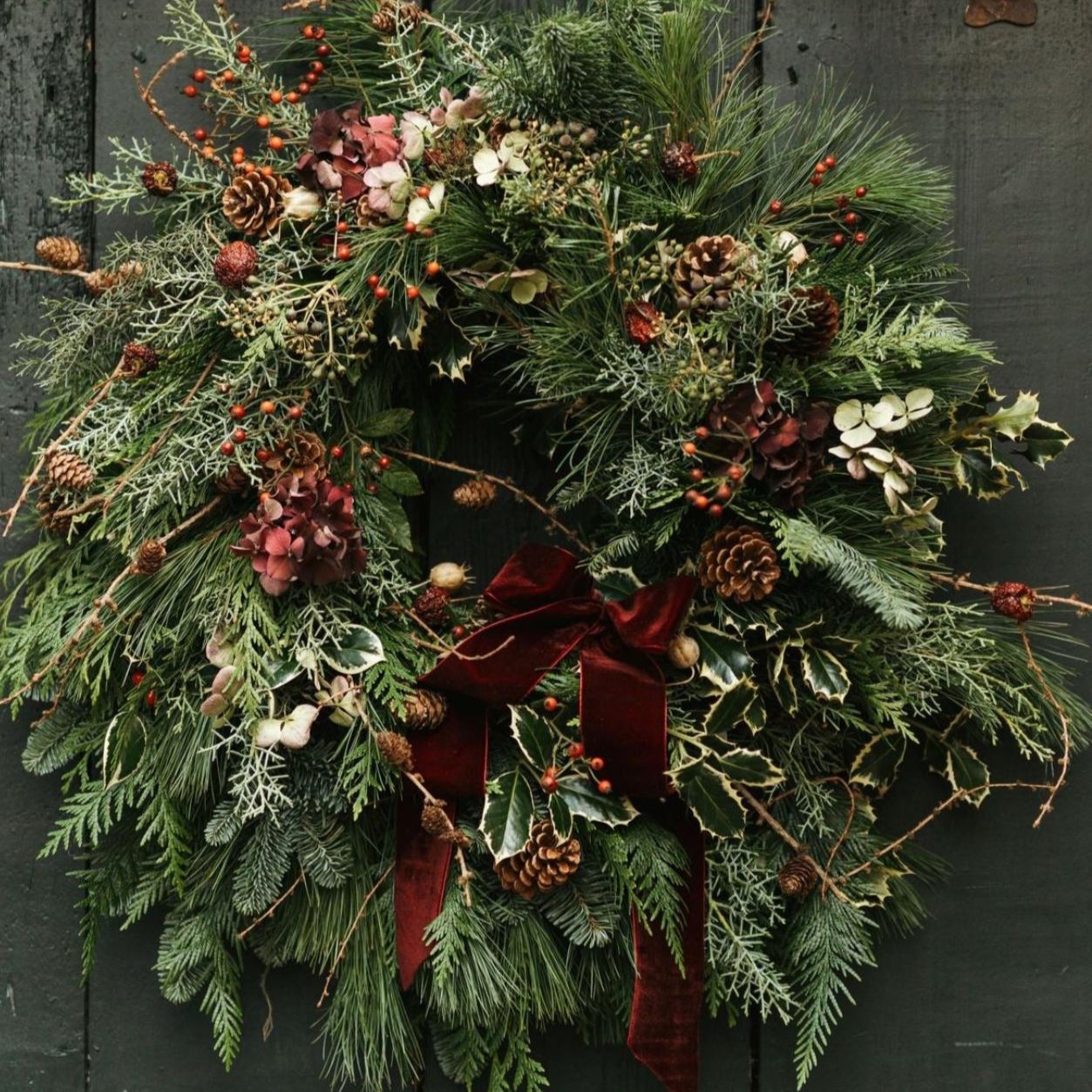Christmas Eco Moss Based Door Wreath